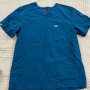 FIGS Men's Alps Blue Leon™ - Two-Pocket Scrub Top - L / Alps Blue